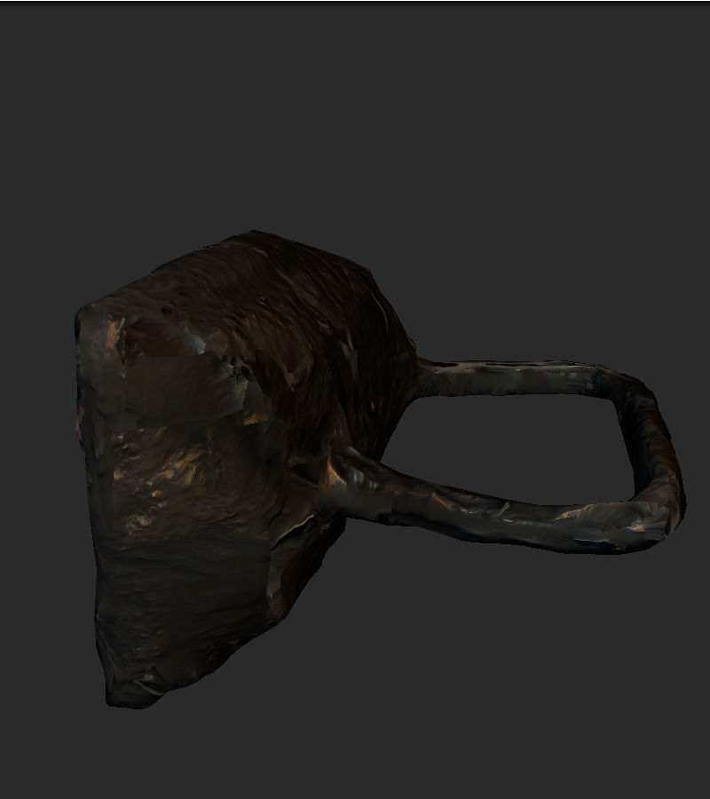 Old rusty iron Low-poly 3D model_1