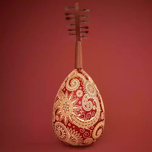 Arabic Oud  instrument 3D model