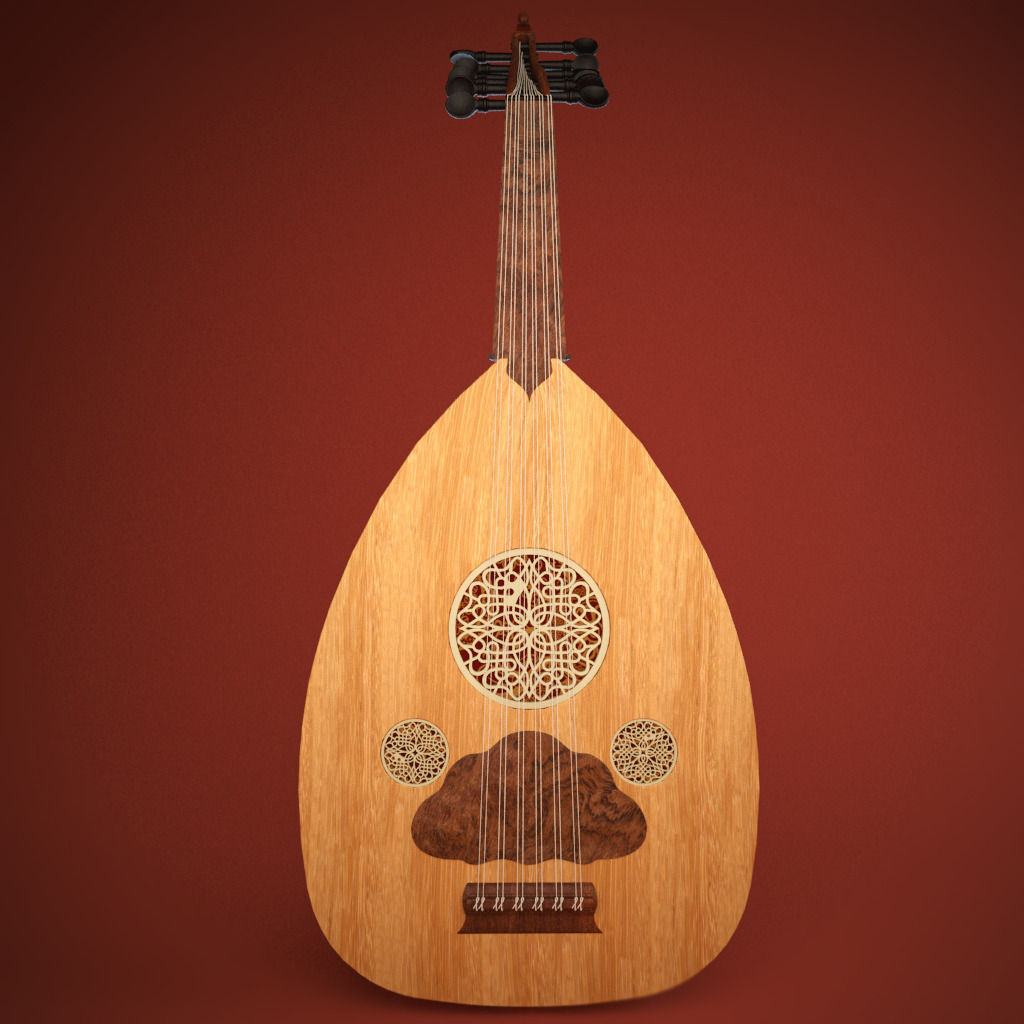 Arabic Oud  instrument 3D model_2