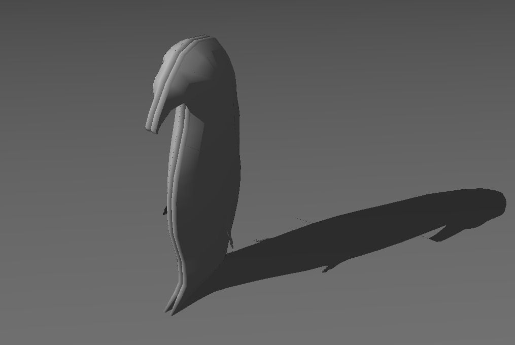 Penguin shadow Low-poly 3D model_0