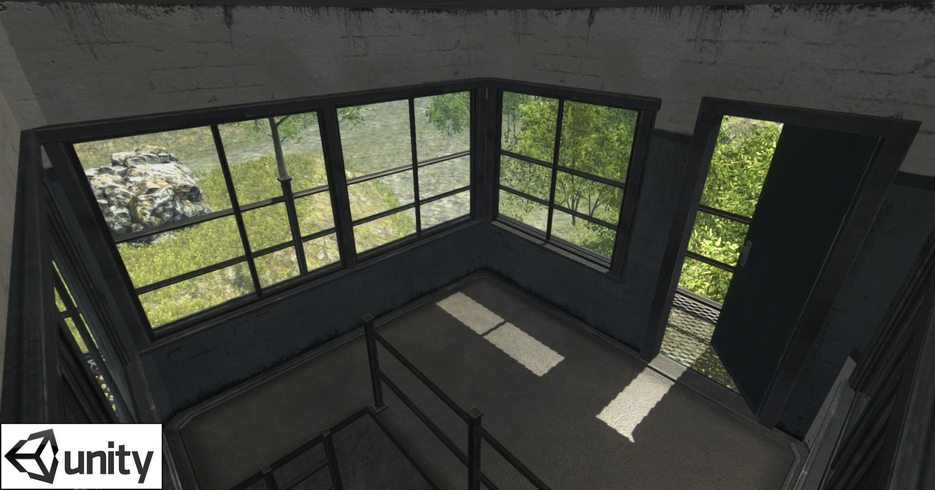 Prison Tower Low-poly 3D model_4