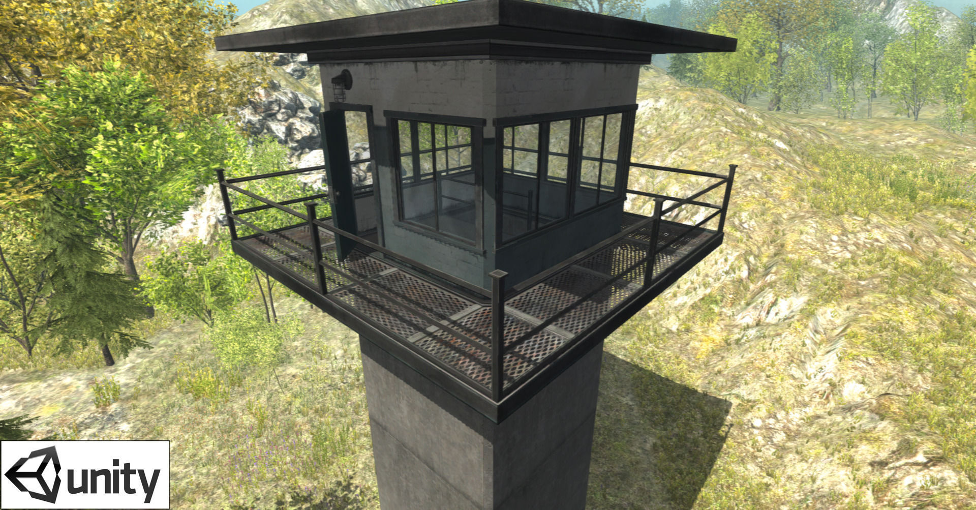 Prison Tower Low-poly 3D model_2