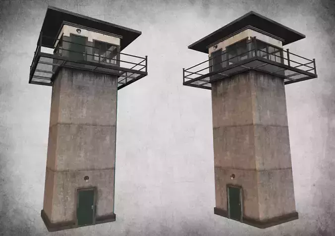 Prison Tower Low-poly 3D model
