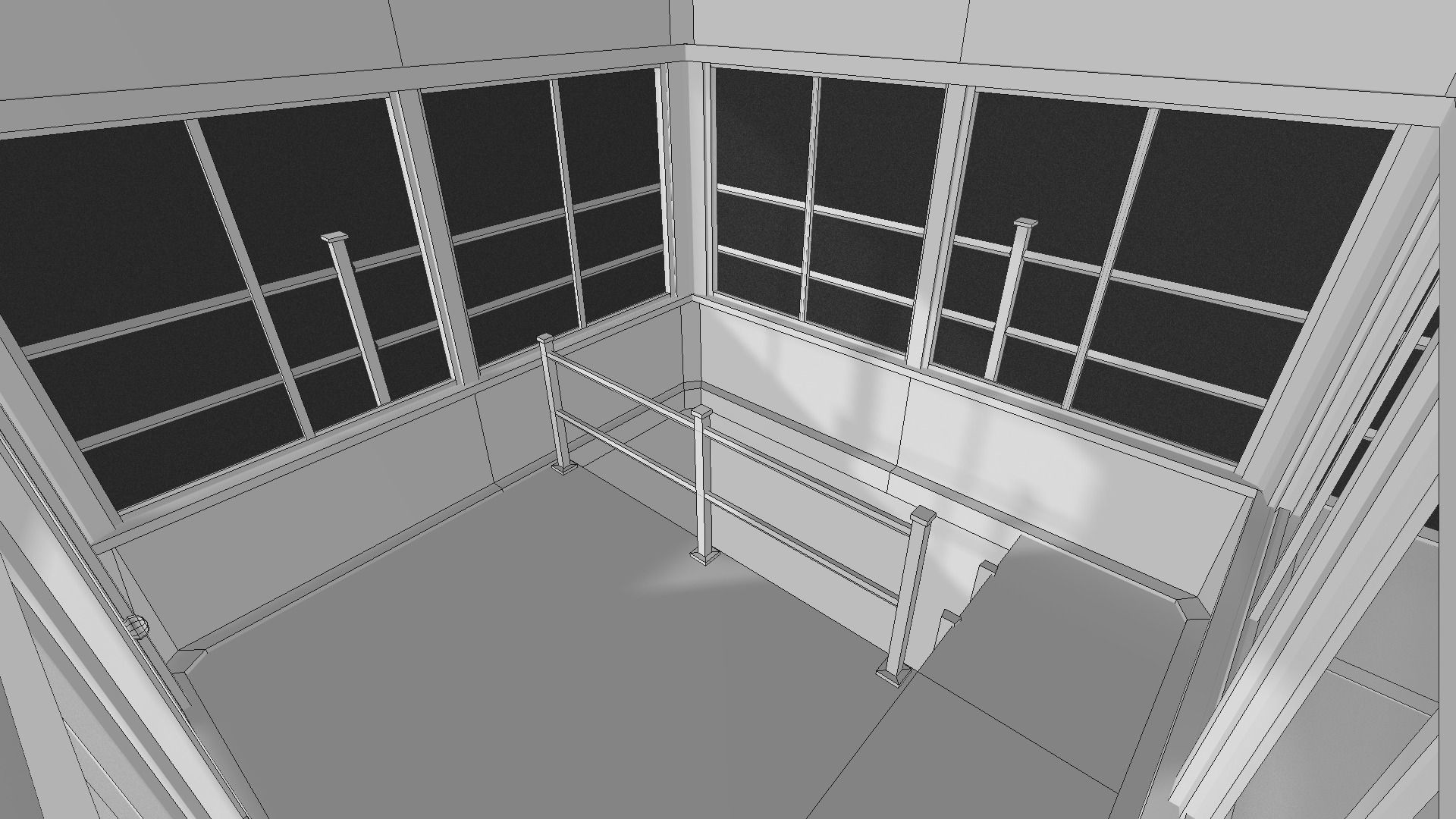 Prison Tower Low-poly 3D model_10