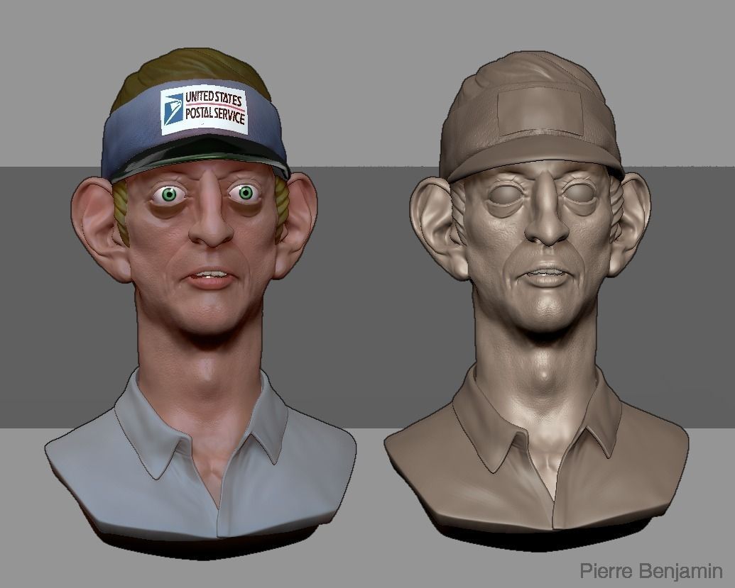Postman Men in Black 3D model_0
