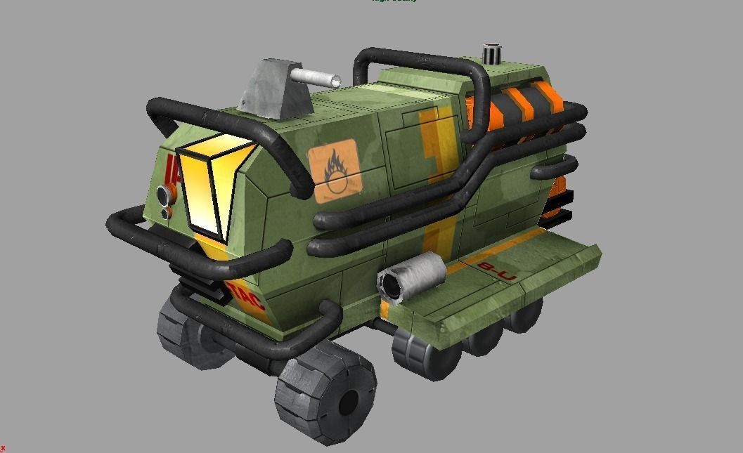 Rover Recon Truck Low-poly 3D model_2