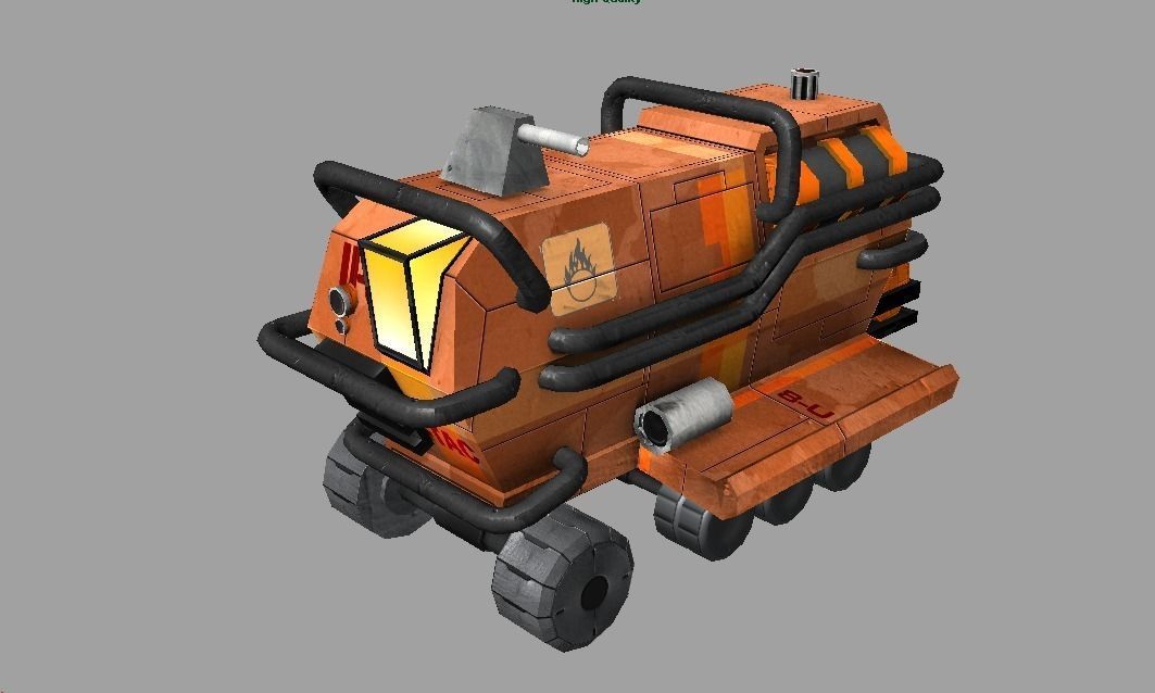 Rover Recon Truck Low-poly 3D model_0