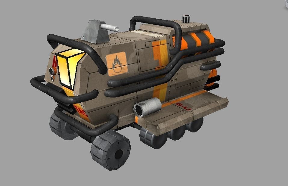 Rover Recon Truck Low-poly 3D model_1