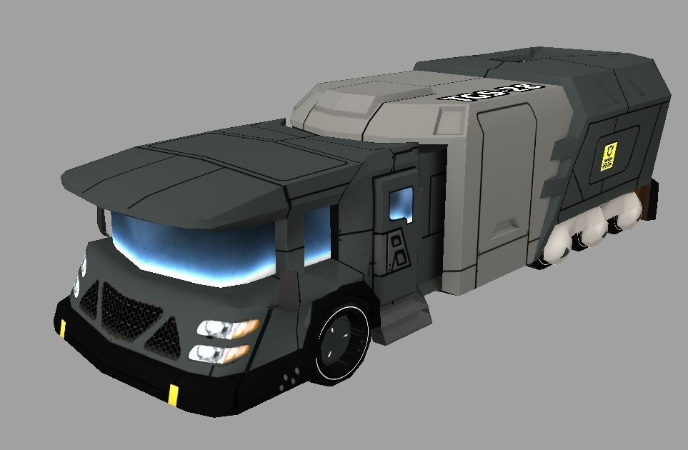 Mobile Science Lab Low-poly 3D model_1