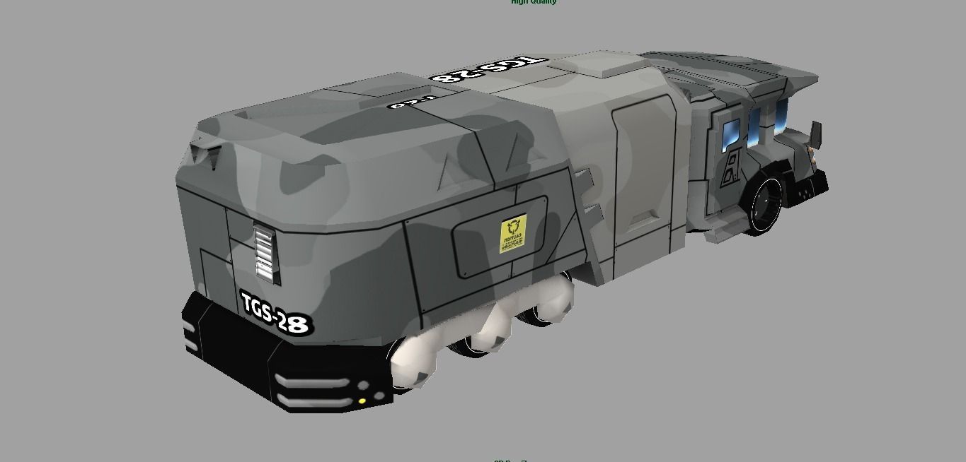 Mobile Science Lab Low-poly 3D model_2