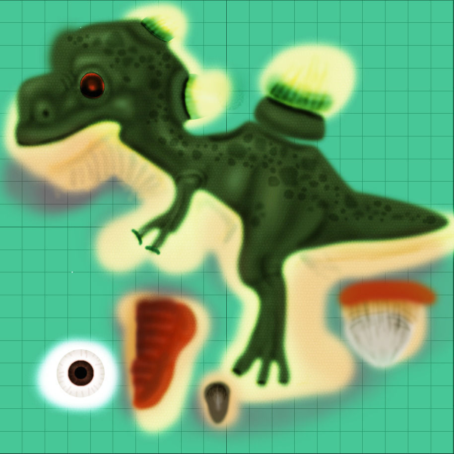 Cartoon  of dinosaurs  Low-poly 3D model_1