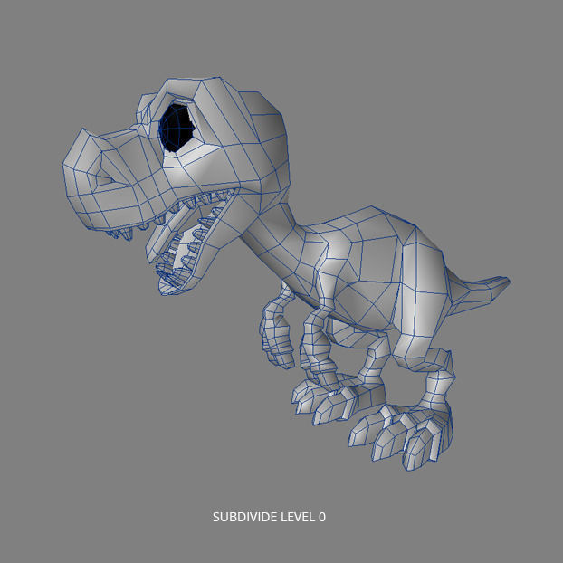 Cartoon  of dinosaurs  Low-poly 3D model_3