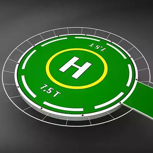 Helipad rounded 3D model