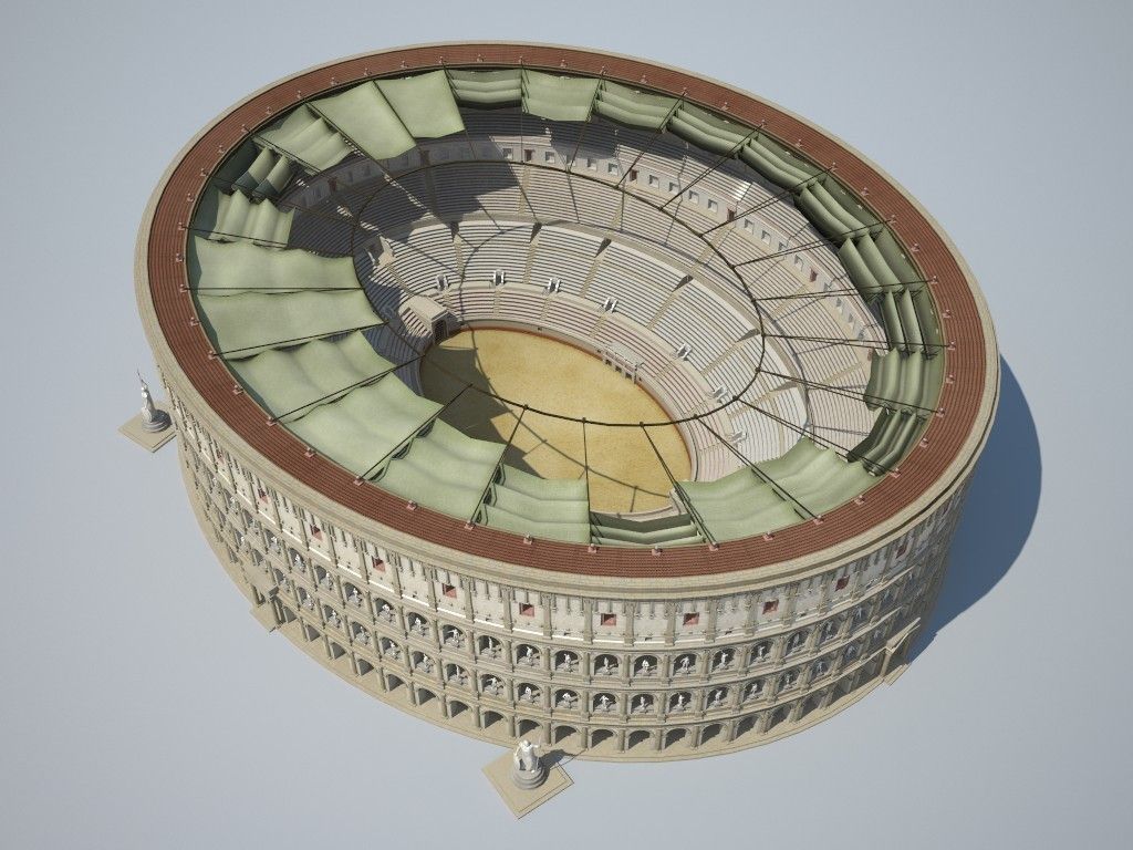 Colosseum New Undamaged 3D model_4