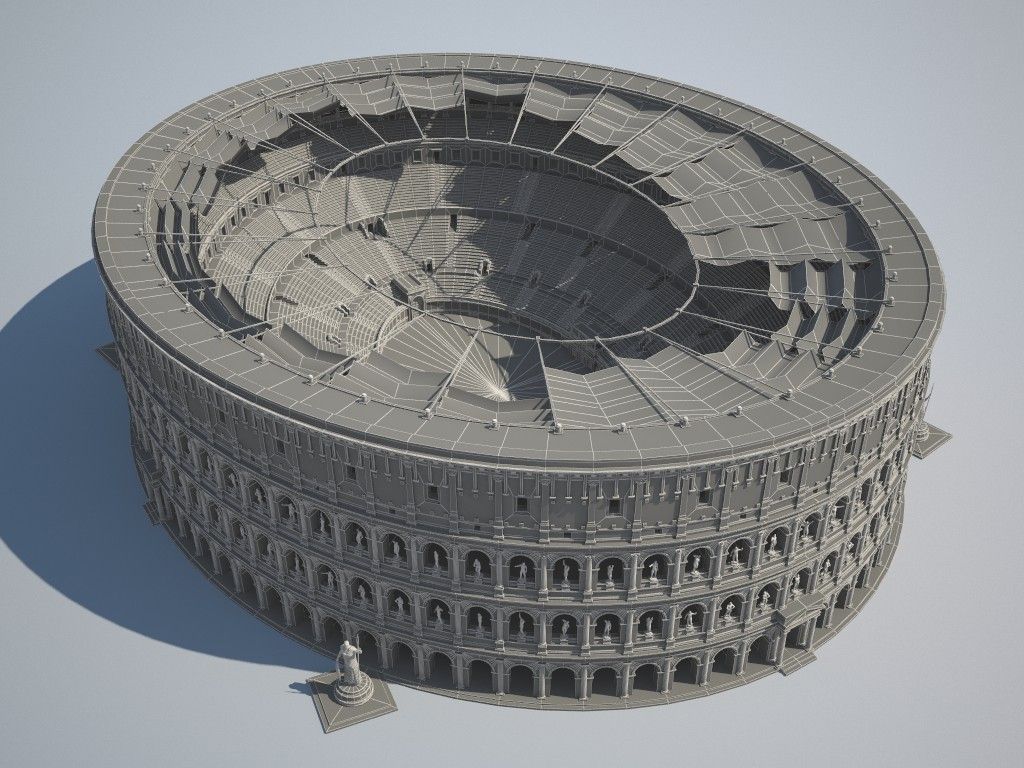 Colosseum New Undamaged 3D model_14