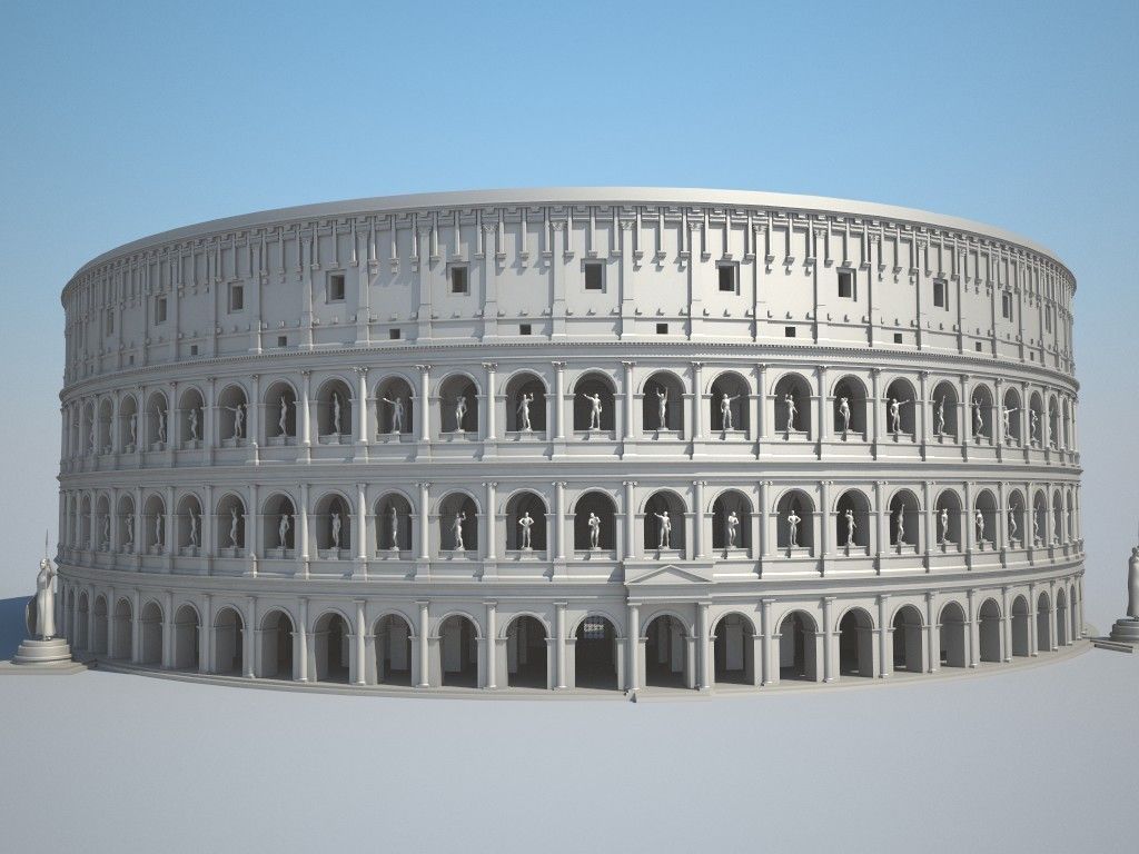 Colosseum New Undamaged 3D model_11