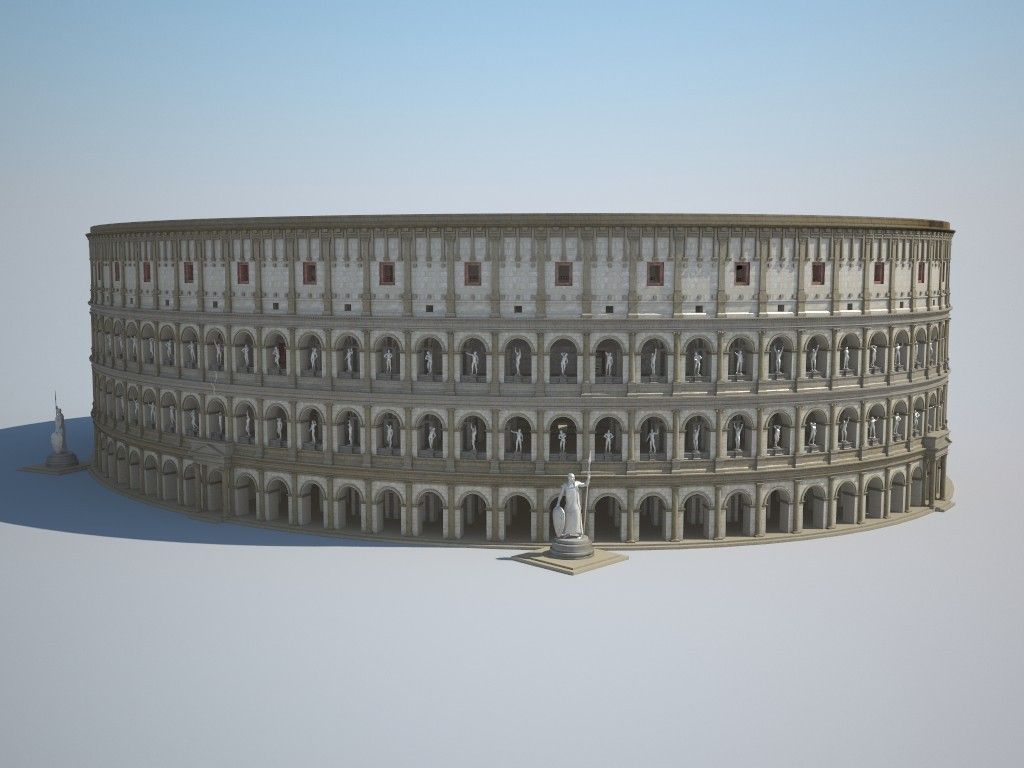 Colosseum New Undamaged 3D model_6
