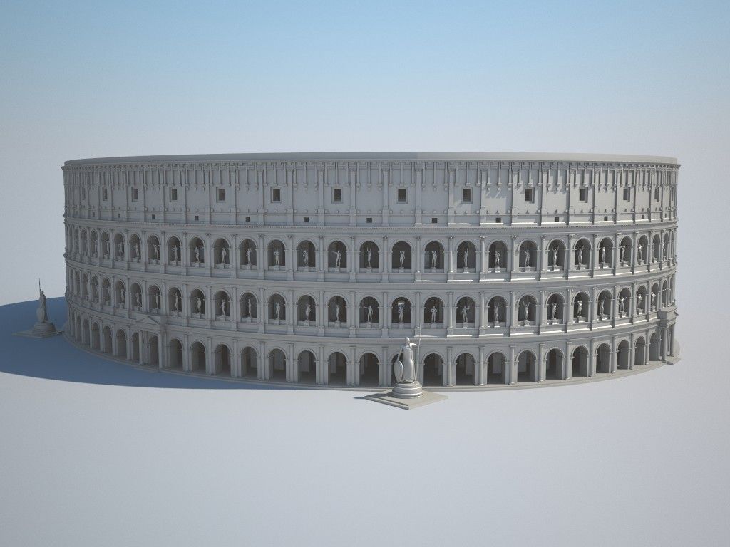 Colosseum New Undamaged 3D model_12