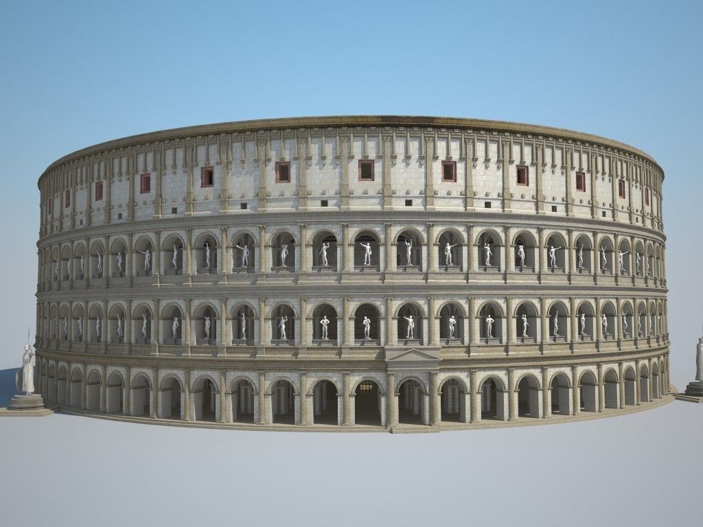Colosseum New Undamaged 3D model_5