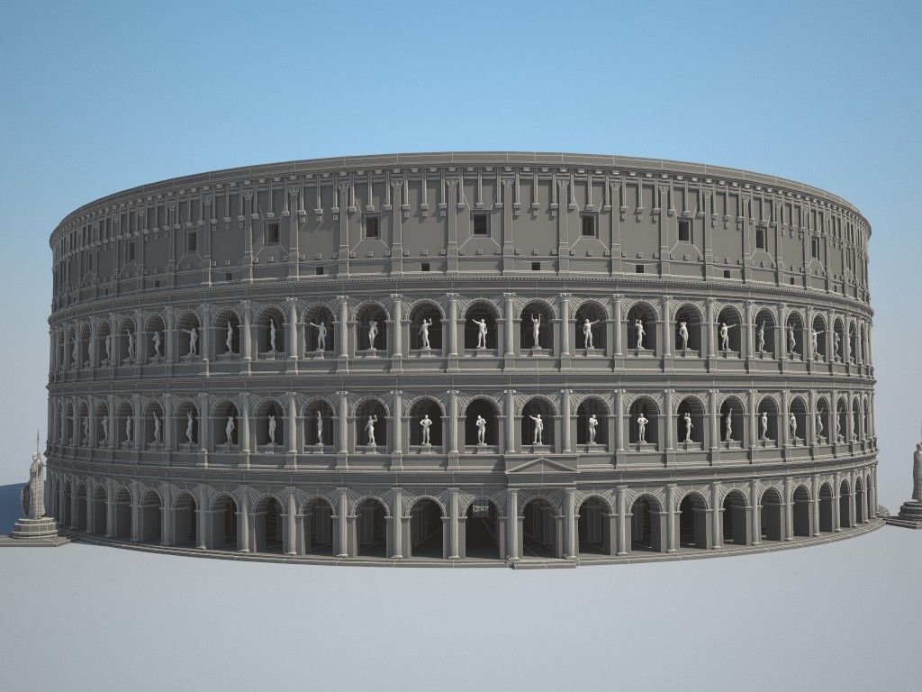 Colosseum New Undamaged 3D model_15