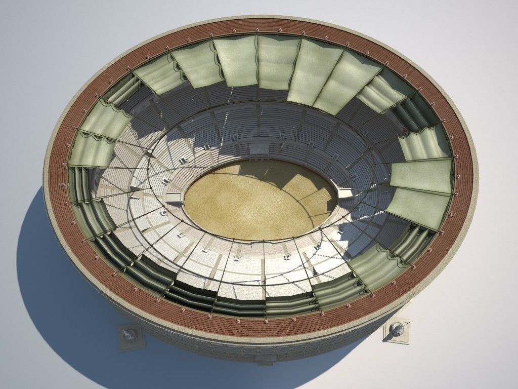 Colosseum New Undamaged 3D model_3