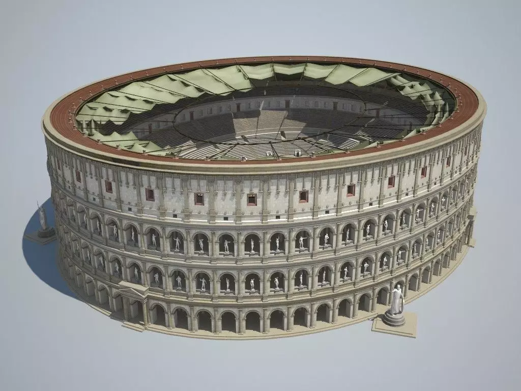 Colosseum New Undamaged 3D model_0
