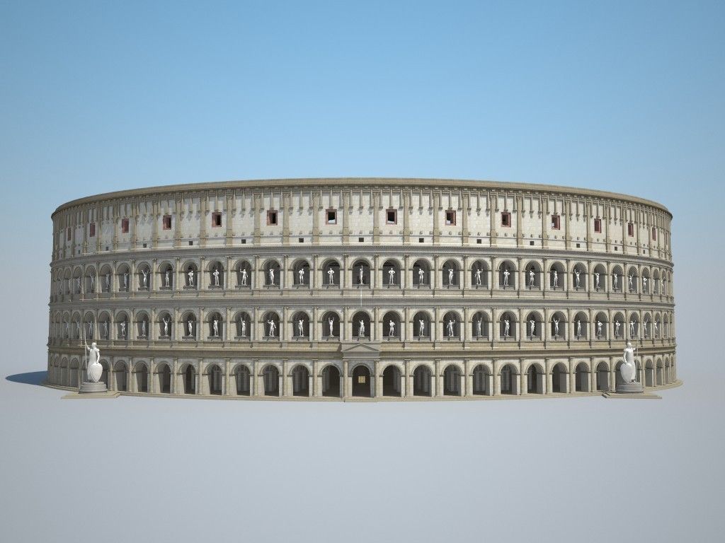 Colosseum New Undamaged 3D model_2