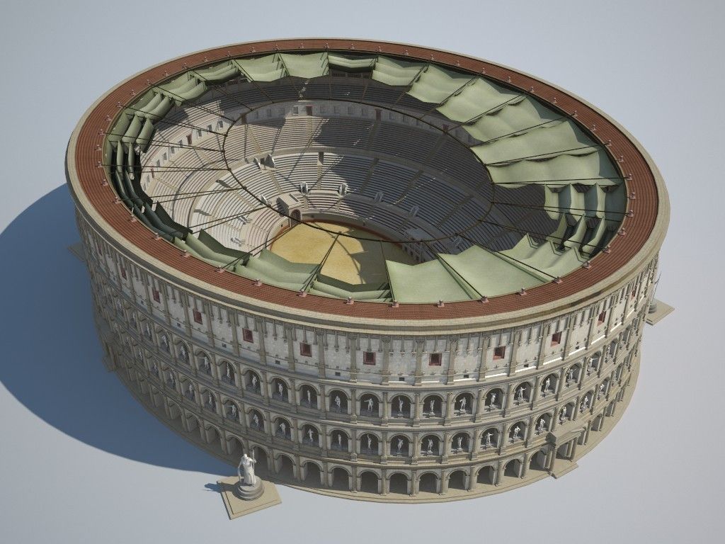 Colosseum New Undamaged 3D model_1