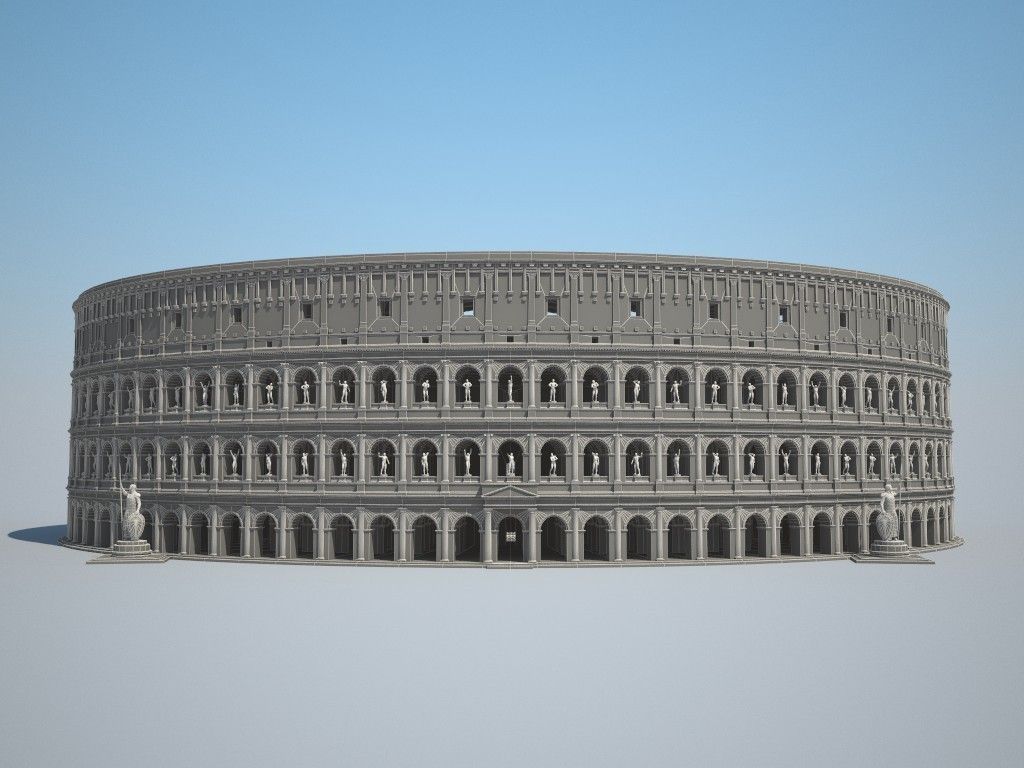 Colosseum New Undamaged 3D model_13