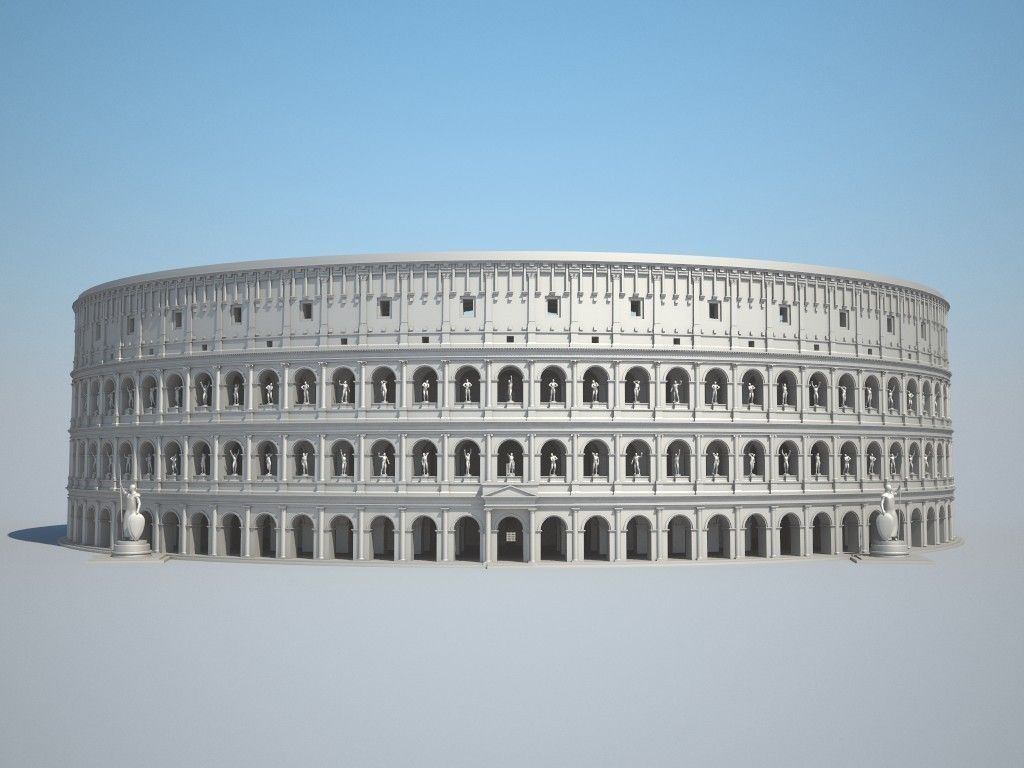Colosseum New Undamaged 3D model_9
