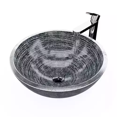 Faucet and sink 001 3D model