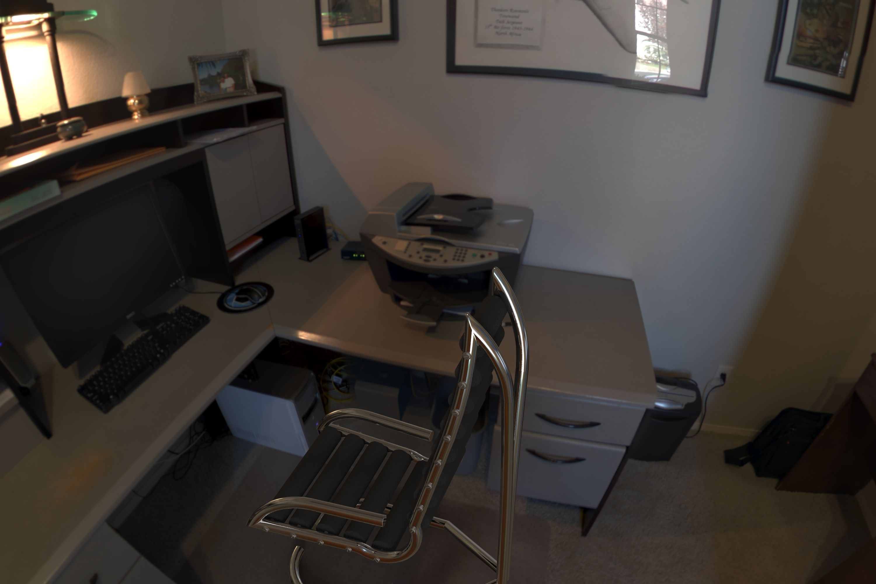 Reclining Chair 3D model_2