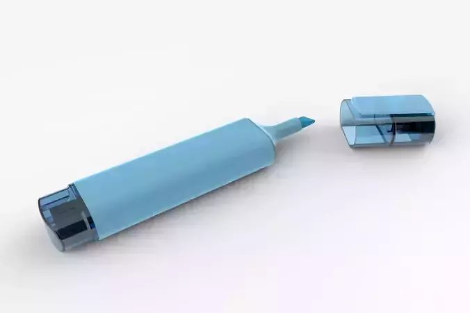 Blue Marker 2 Free 3D model
