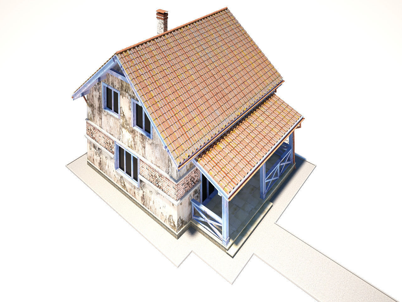 Abandoned house 3D model_13