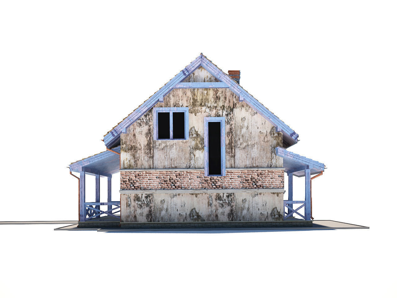 Abandoned house 3D model_7