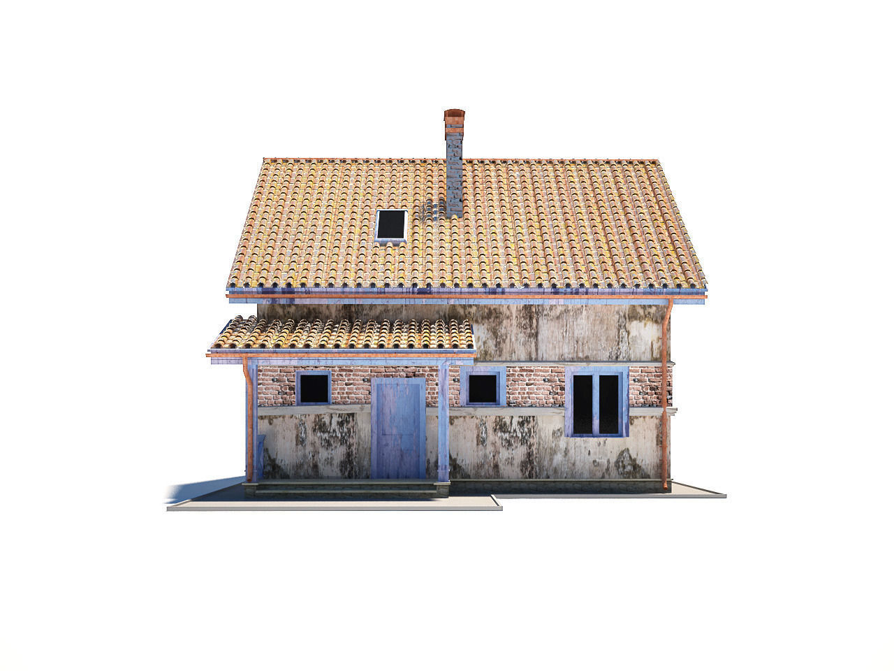 Abandoned house 3D model_4