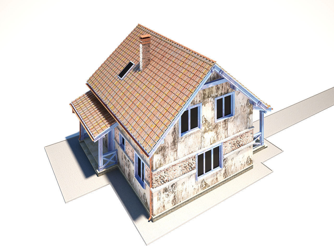 Abandoned house 3D model_12