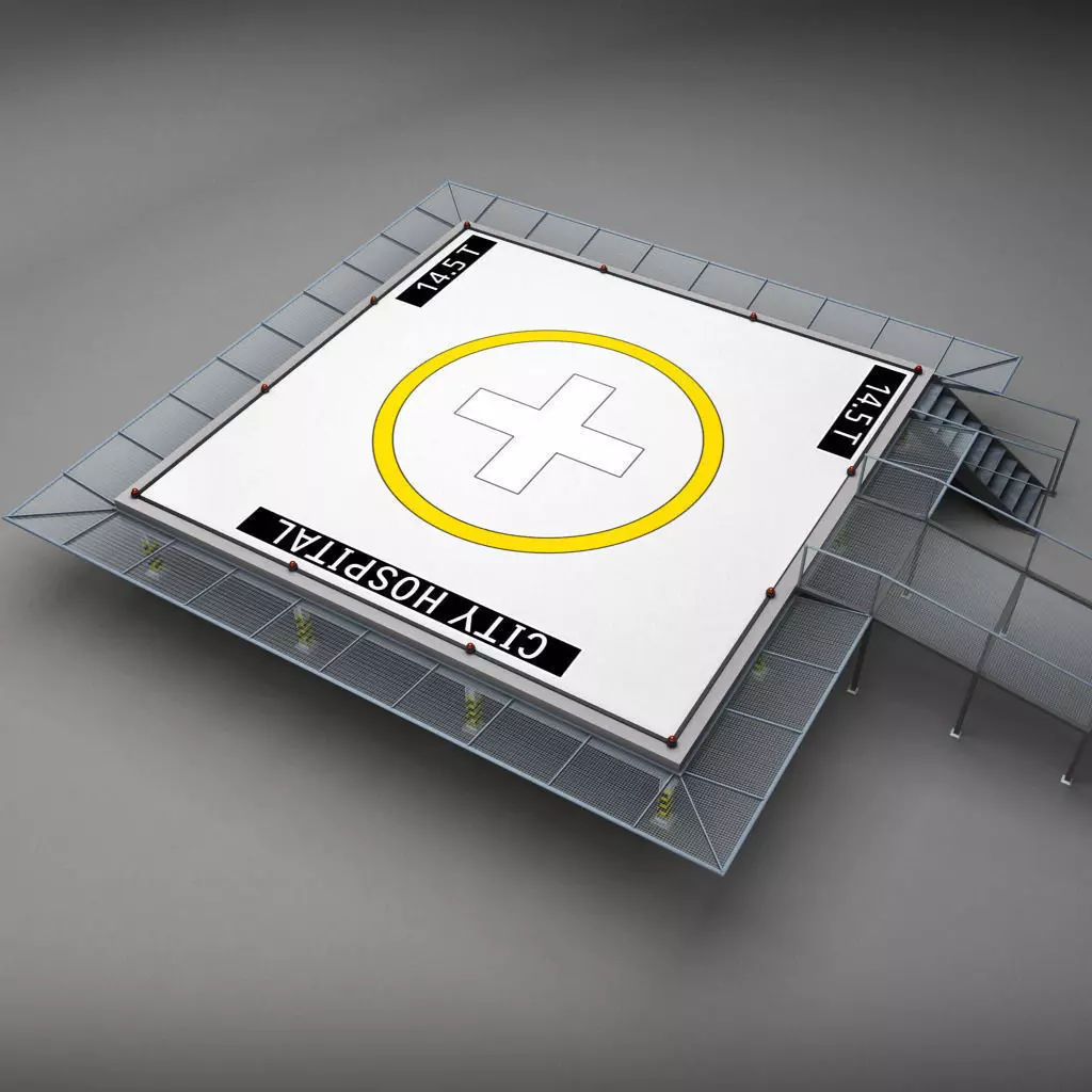 Helipad squared 3D model