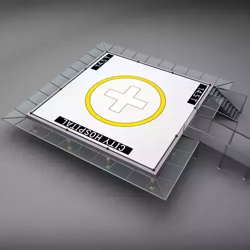 Helipad squared 3D model