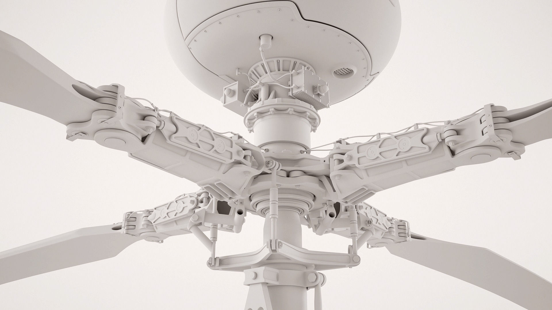 Apache Helicopter Rotor 3D Model MAX OBJ