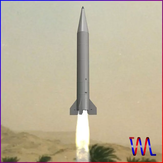 Al Samoud II Ballitic Missile 3D model