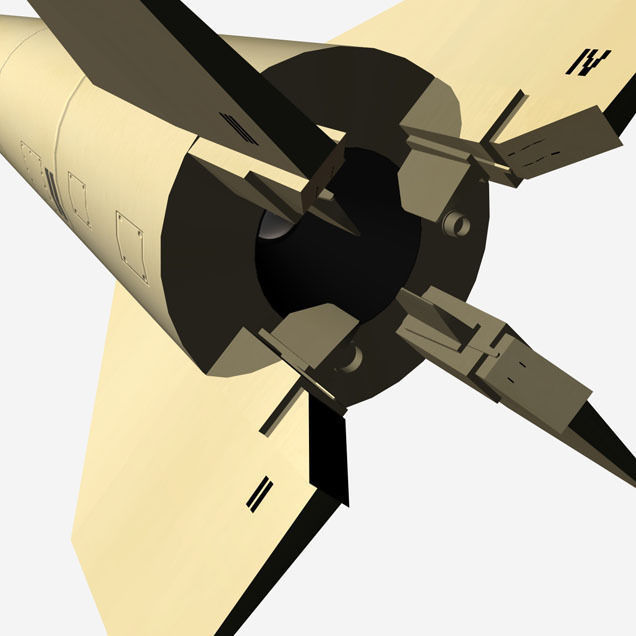 Al Samoud I Ballitic Missile 3D model_4