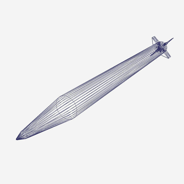Al Samoud I Ballitic Missile 3D model_14