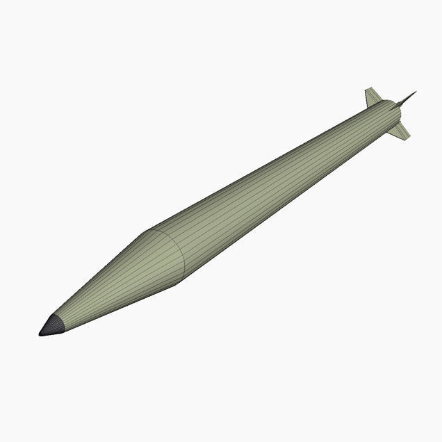 Al Samoud I Ballitic Missile 3D model_8
