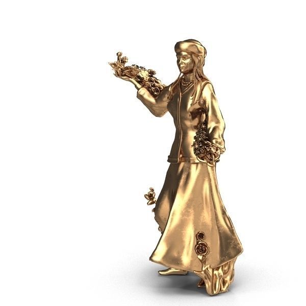 Kirgizia Statue 3D model_2