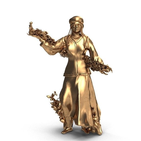 Kirgizia Statue 3D model_1