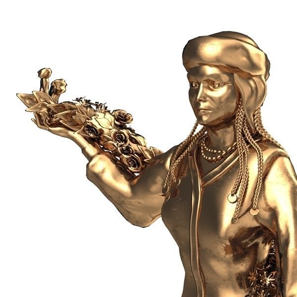 Kirgizia Statue 3D model_7