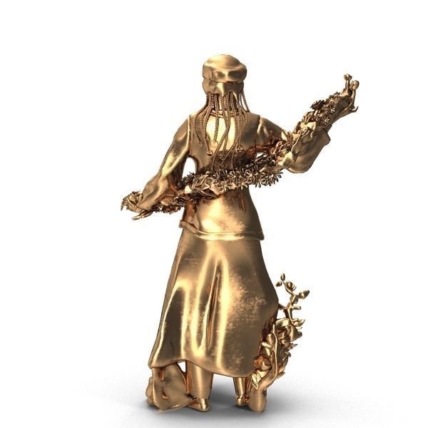 Kirgizia Statue 3D model_4