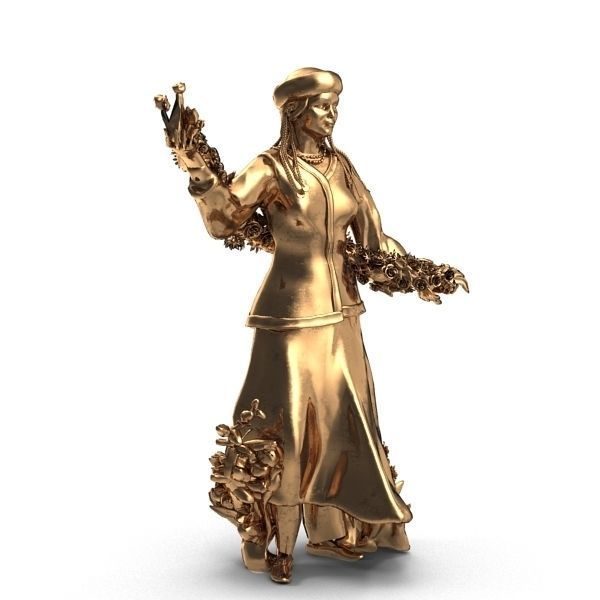Kirgizia Statue 3D model_3