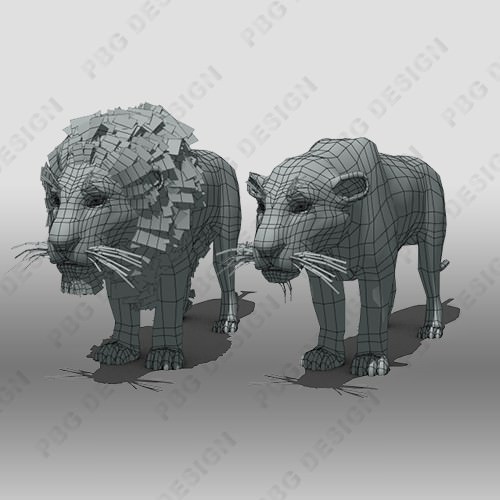 Lion Animated 3D model_9